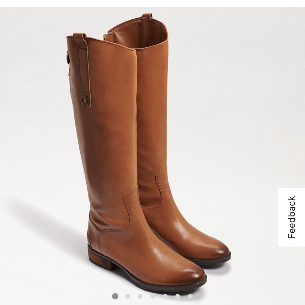 Sam Edelman Tall Over-the-Knee Leather Boots in Tan
